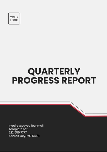 Free Quarterly Progress Report Template to Edit Online