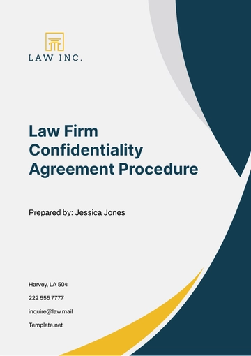 Free Law Firm Confidentiality Agreement Procedure Template to Edit Online