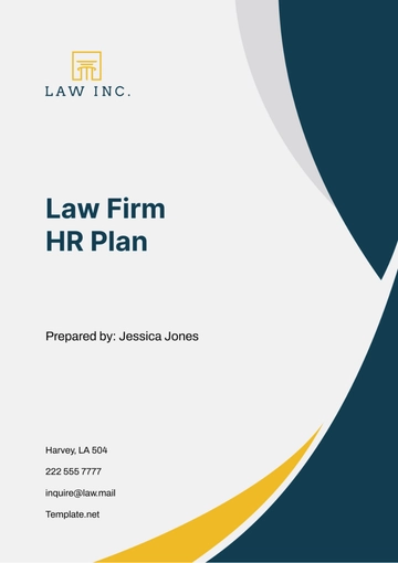 Free Law Firm HR Plan Template to Edit Online