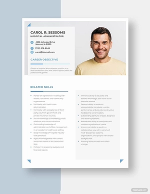 Hospital Administrator Resume