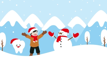 Free Winter Dental Background to Edit Online