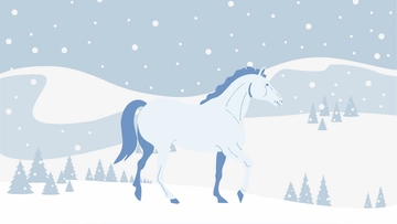 Free Winter Horse Background to Edit Online