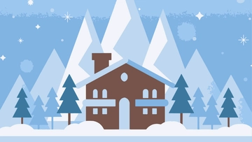 Free Winter House Background to Edit Online