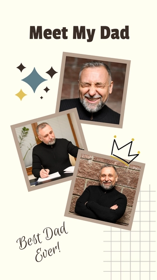 Free Dad Photo Collage Template to Edit Online