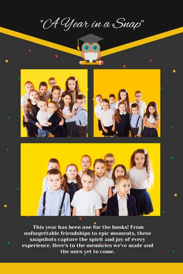 Free Yearbook Collage Template to Edit Online