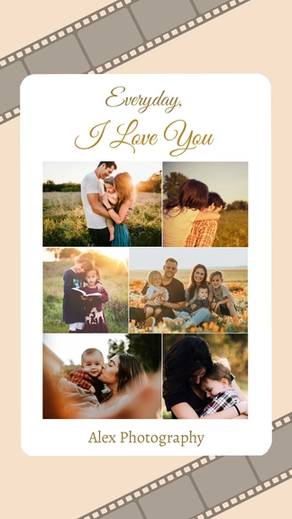 Free Photo Card Collage Template to Edit Online