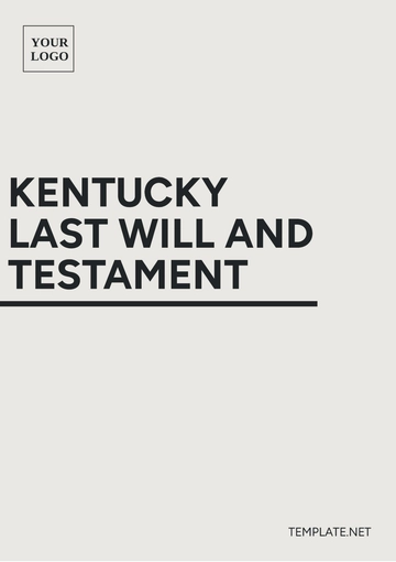 Free Kentucky Last Will and Testament Template to Edit Online