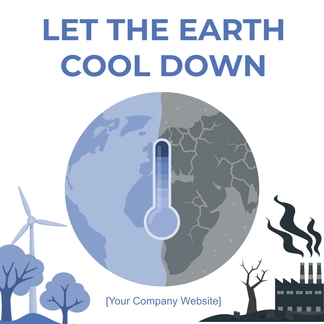 Free Global Warming Instagram Post Template to Edit Online