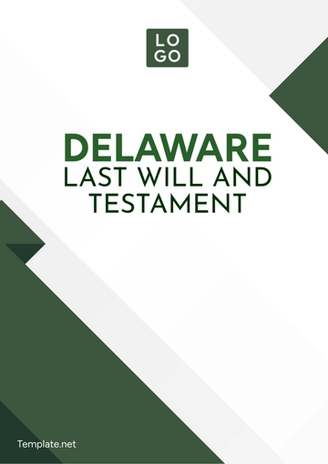 Free Delaware Last Will and Testament Template to Edit Online