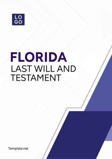 Free Florida Last Will and Testament Template to Edit Online