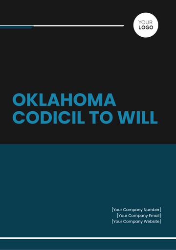 Free Oklahoma Codicil to Will Template to Edit Online