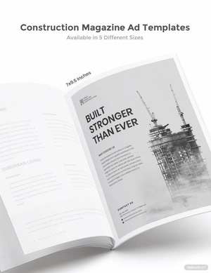 Construction Magazine Ads Template