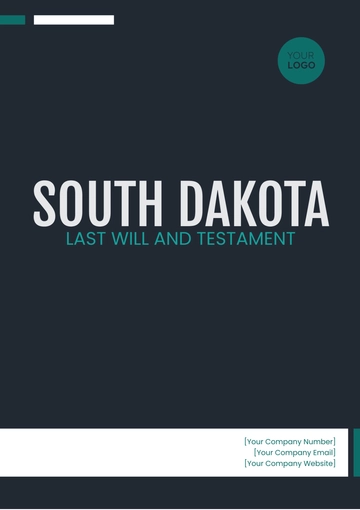Free South Dakota Last Will and Testament Template to Edit Online