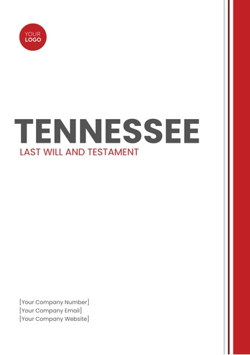 Free Tennessee Last Will and Testament Template to Edit Online