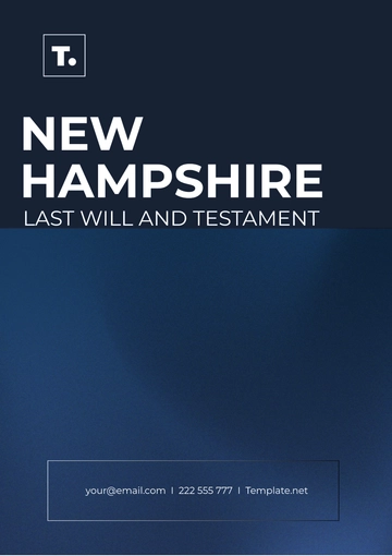 Free New Hampshire Last Will and Testament Template to Edit Online