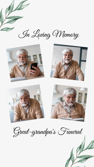 Free Funeral Photo Collage Template to Edit Online