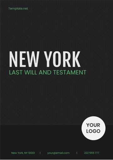 Free New York Last Will and Testament Template to Edit Online