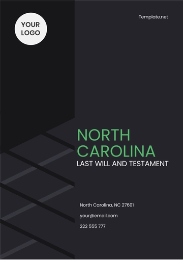Free North Carolina Last Will and Testament Template to Edit Online