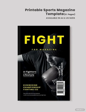 Printable Sports Magazine Template