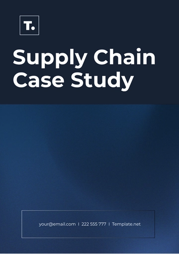Free Supply Chain Case Study Template to Edit Online