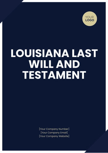 Free Louisiana Last Will and Testament Template to Edit Online