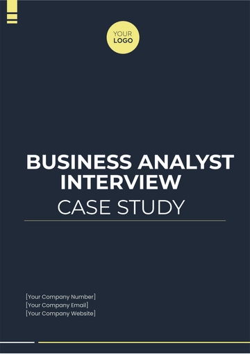 Free Business Analyst Interview Case Study Template to Edit Online