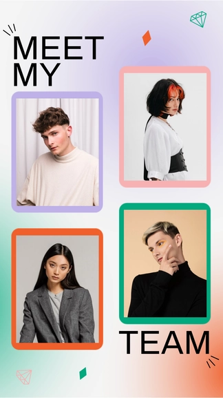 Free Team Photo Collage Template to Edit Online