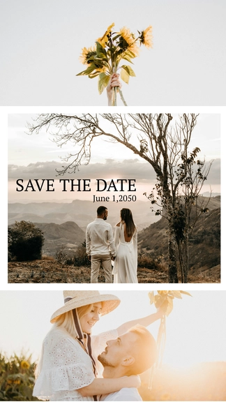 Free Save The Date Collage Template to Edit Online