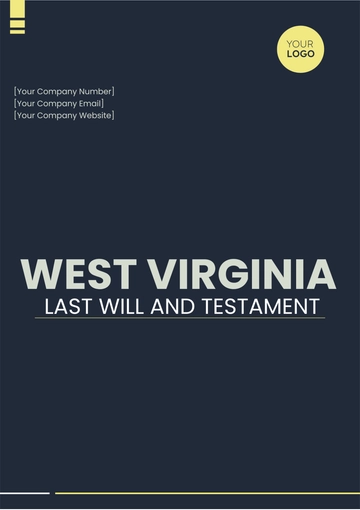 Free West Virginia Last Will and Testament Template to Edit Online