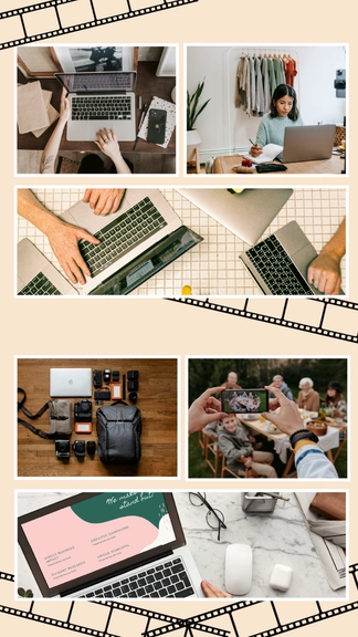 Free Digital Scrapbook Collage Template to Edit Online