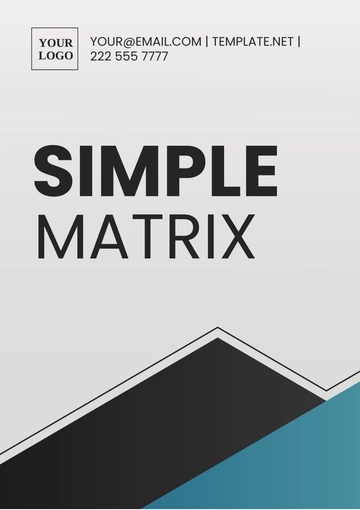 Free Simple Matrix Template to Edit Online