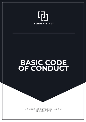Free Blank Basic Code of Conduct Template to Edit Online