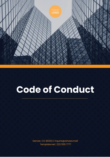 Free Simple Code of Conduct Template to Edit Online