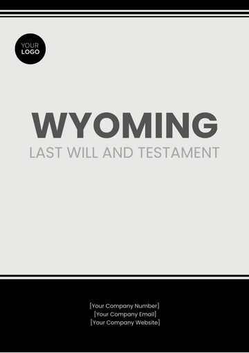 Free Wyoming Last Will and Testament Template to Edit Online