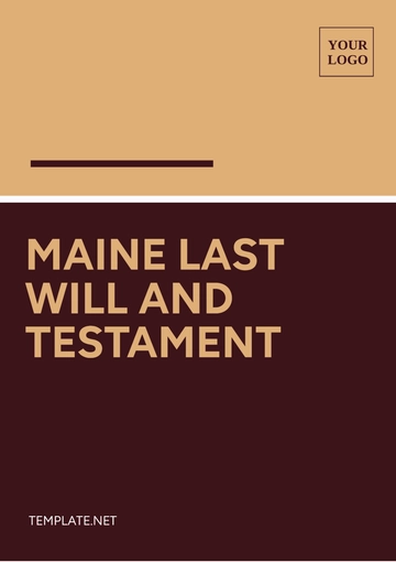 Free Maine Last Will and Testament Template to Edit Online