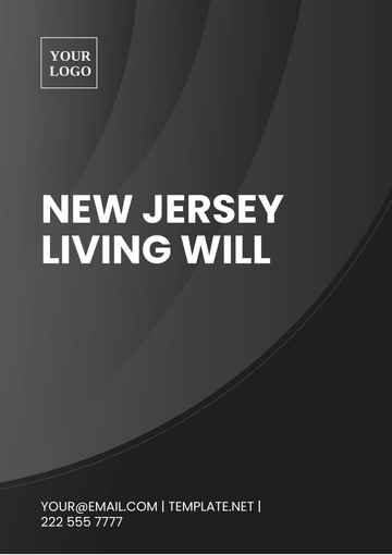 Free New Jersey Living Will Template to Edit Online