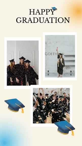 Free Graduation Background Photo Collage Template to Edit Online