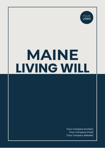 Free Maine Living Will Template to Edit Online