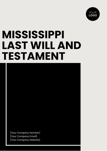 Free Mississippi Last Will and Testament Template to Edit Online