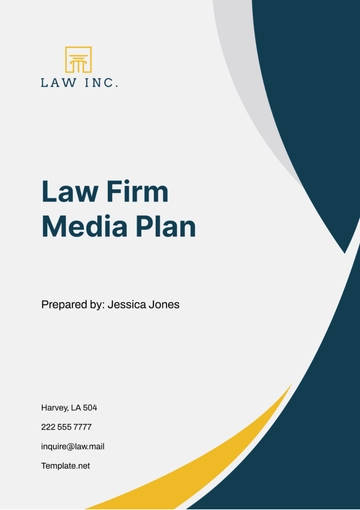 Free Law Firm Media Plan Template to Edit Online