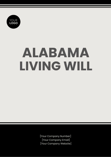 Free Alabama Living Will Template to Edit Online