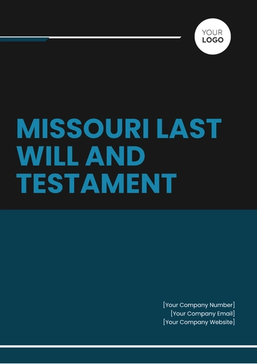 Free Missouri Last Will and Testament Template to Edit Online