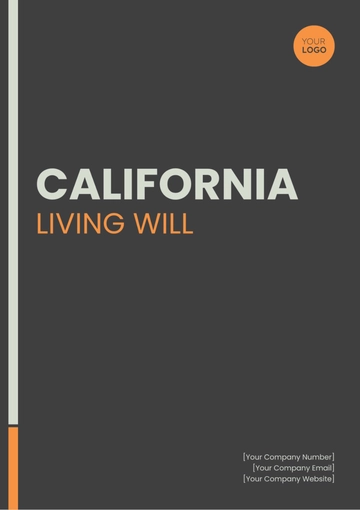 Free California Living Will Template to Edit Online