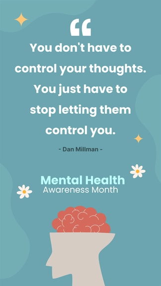 Free Mental Health Awareness Month Inspirational Quotes Template to Edit Online