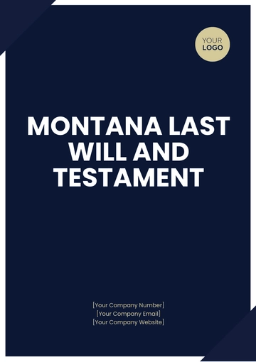 Free Montana Last Will and Testament Template to Edit Online