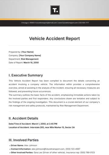 Free Vehicle Accident Report Template to Edit Online