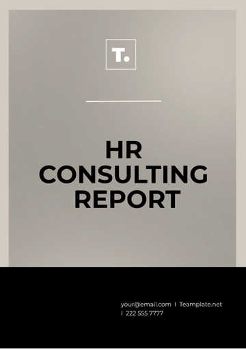 Free HR Consulting Report Template to Edit Online