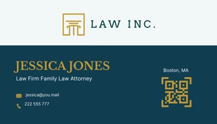 Free Law Firm Family Law Attorney Business Card Template to Edit Online