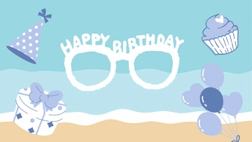 Free Birthday Summer Background to Edit Online