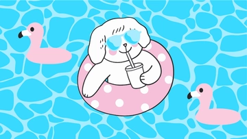 Free Dog Summer Background to Edit Online